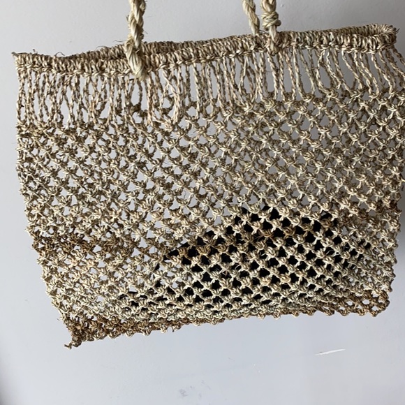 Handmade Wickered Beach Bag - Picture 2 of 3
